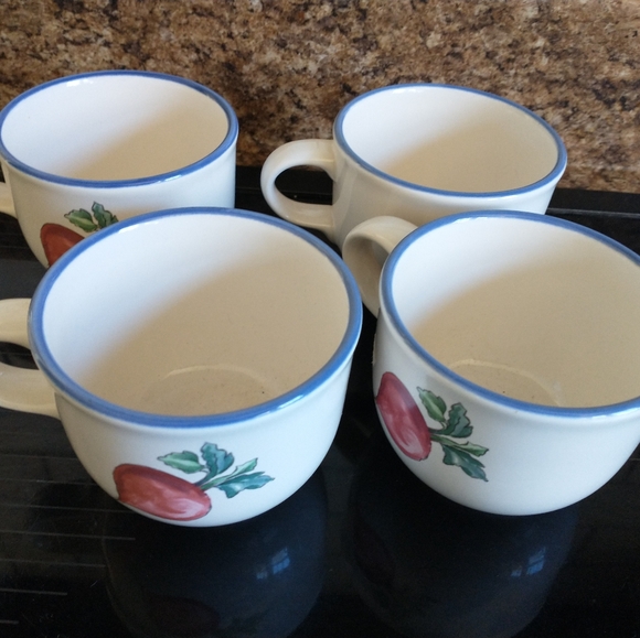 Set of 4 Pfaltzgraff Garden Party Coffee / Tea Cups - Picture 5 of 6